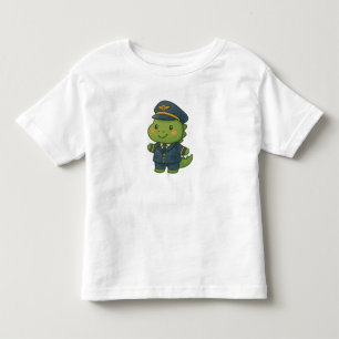 Kawaii PilotDinosaur – Cute Dino Jobs Toddler T-Shirt