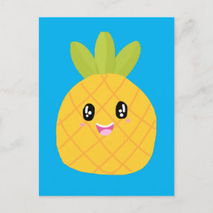 Kawaii Pineapple Cute Tropical Postcard