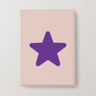 Kawaii Pink and Purple Star Button