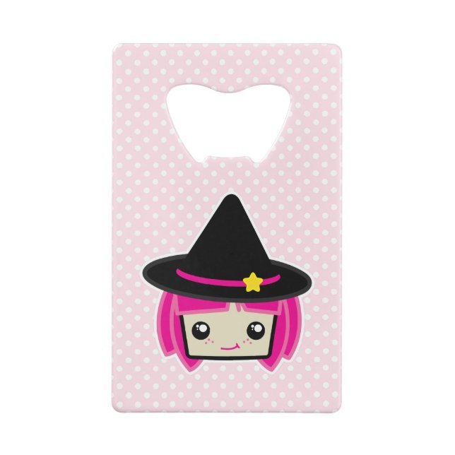 Kawaii Pink Haired Witch Bottle Opener (Back)