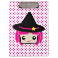 Kawaii Pink Haired Witch Clip Board