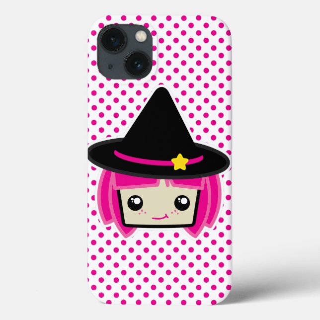 Kawaii Pink Haired Witch iPad Mini Case (Back)