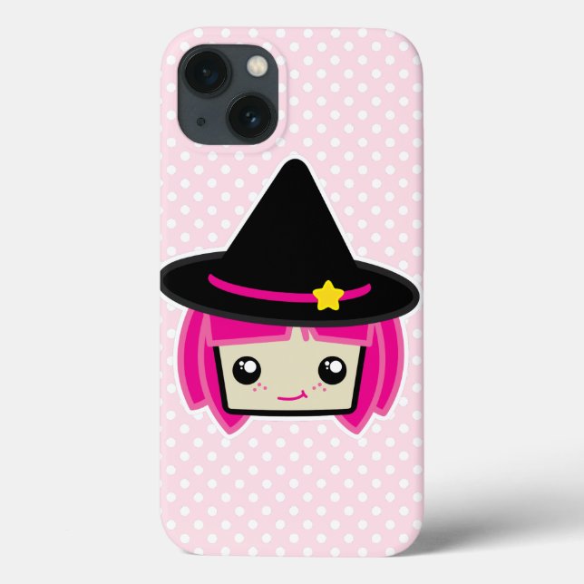 Kawaii Pink Haired Witch iPad Mini Case (Back)