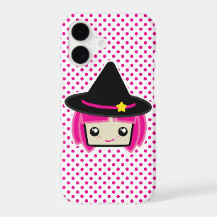 Kawaii Pink Haired Witch iPhone Case