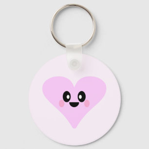 KAWAII PINK HEART VALENTINE'S DAY KEYCHAIN