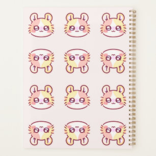 Kawaii Pink Kitty Daily Planner - Cute Coquette