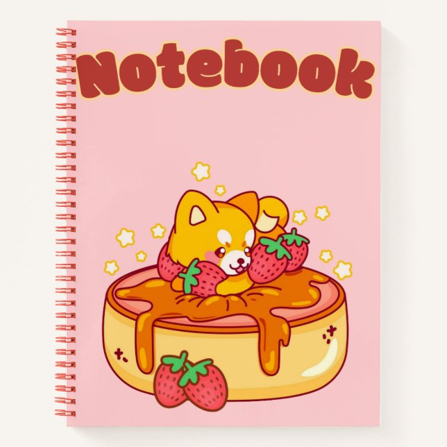 Kawaii pink 💗🧡✨ notebook (Front)