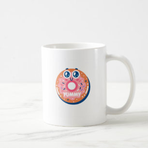 Kawaii Pink Sprinkled Yummy Doughnut Cute Cartoon Coffee Mug