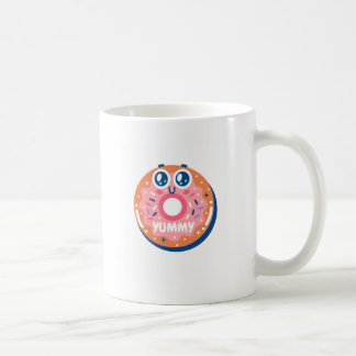 Kawaii Pink Sprinkled Yummy Doughnut Cute Cartoon Coffee Mug