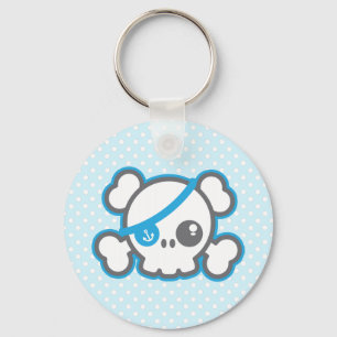 Kawaii Pirate Skull Keychain
