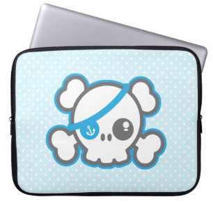 Kawaii Pirate Skull Laptop Sleeve