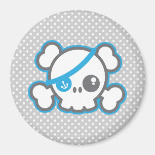 Kawaii Pirate Skull Magnet
