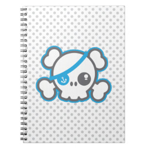 Kawaii Pirate Skull Notebook