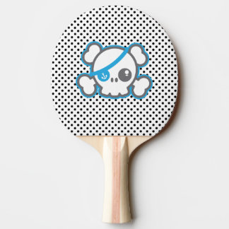 Kawaii Pirate Skull Ping Pong Paddle