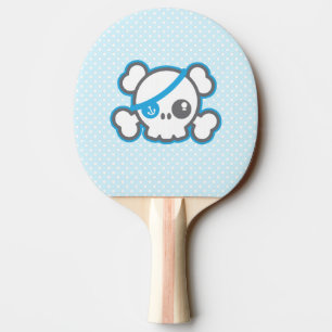 Kawaii Pirate Skull Ping Pong Paddle