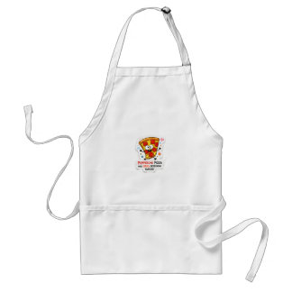 Kawaii Pizza Clipart with Transparent Background Standard Apron