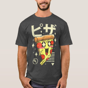 Kawaii Pizza Cute Japanese Food Pizza Lovers  T-Shirt