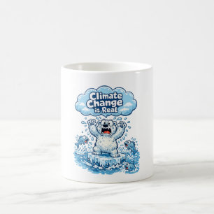 Kawaii Polar Bear Climate Change Is Real Coffee Mug