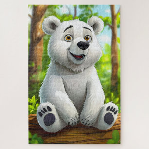 Kawaii Polar Bear Fun Winter Animal Gift Jigsaw Puzzle