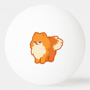 Kawaii Pomeranian Cartoon Dog Ping Pong Ball