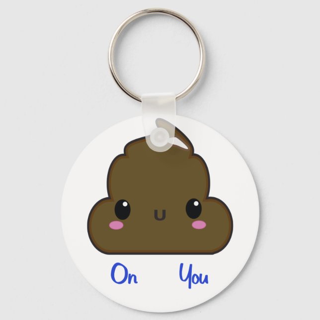 kawaii poo key ring (Front)