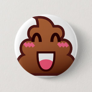 kawaii poop emojis 6 cm round badge