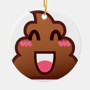 kawaii poop emojis ceramic tree decoration