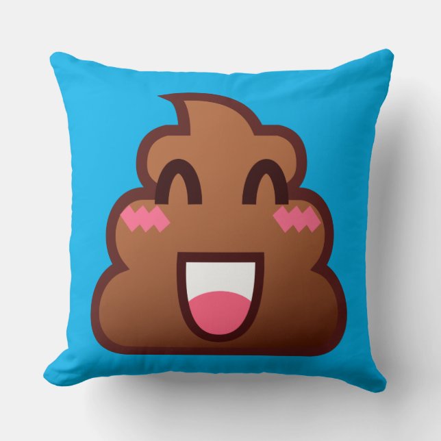 kawaii poop emojis cushion (Front)