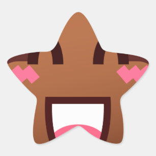 kawaii poop emojis star sticker