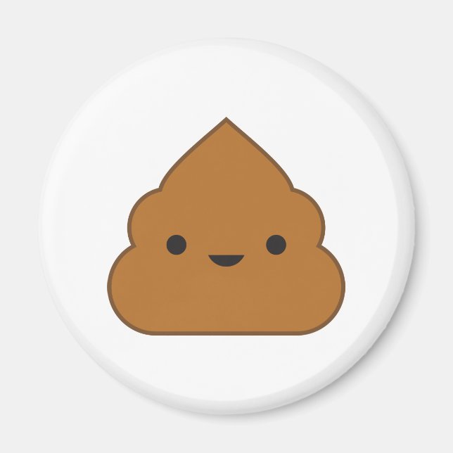 Kawaii Poop Fridge Magnet (Front)