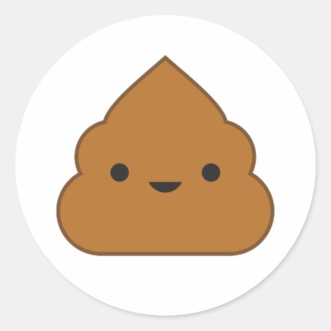Kawaii Poop Sticker (Front)
