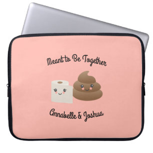 Kawaii Poop & TP (Toilet Paper) Girlfriend Gift Laptop Sleeve