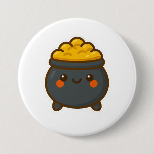 Kawaii Pot of Gold 7.5 Cm Round Badge