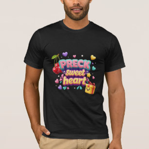 Kawaii PRECK Sweet Heart 3D Typography T-Shirt