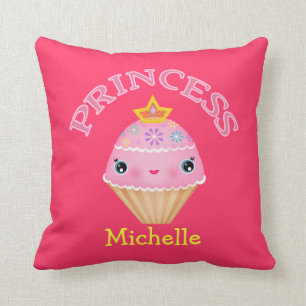Kawaii Princess Cupcake American MoJo Throw Pillow