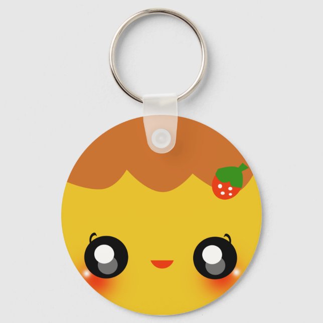 Kawaii Pudding Key Ring (Front)