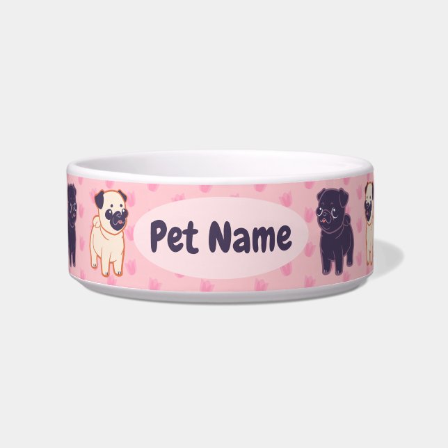 Kawaii Pug Bowl (Front)