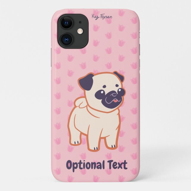 Kawaii Pug Case-Mate iPhone Case (Back)