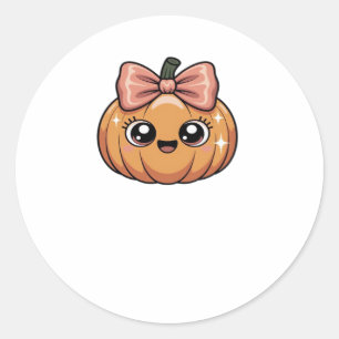 kawaii pumpkin Classic T-Shirt Classic Round Sticker