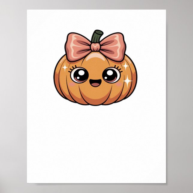 kawaii pumpkin Classic T-Shirt Poster (Front)