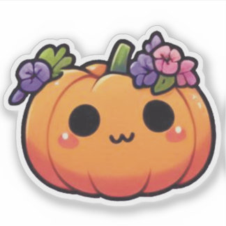 Kawaii Pumpkin Flower Crown - halloween fall