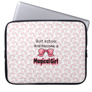 kawaii quit school become a magical girl melty laptop sleeve