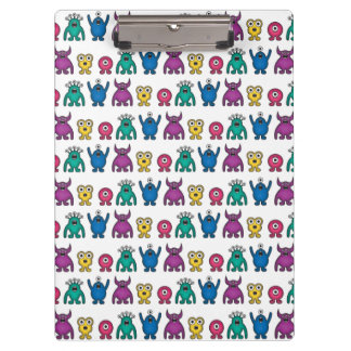 Kawaii Rainbow Alien Monsters Pattern Clipboard