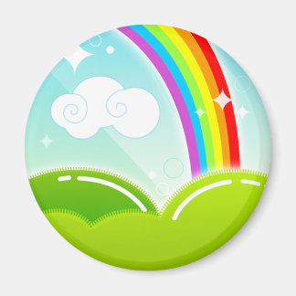 Kawaii Rainbow and Cloud Cute Magnet