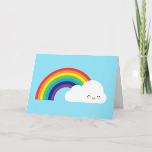Kawaii Rainbow Card