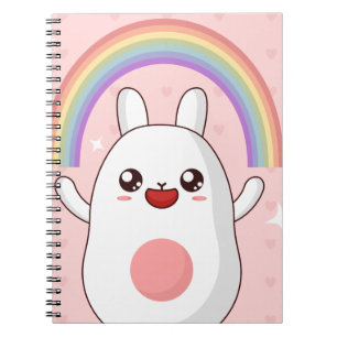 Kawaii rainbow clipart notebook