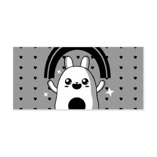 Kawaii rainbow clipart self-inking stamp