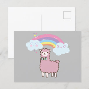 Kawaii Rainbow Lame Postcard
