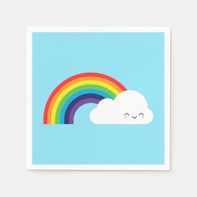 Kawaii Rainbow Napkin (Front)