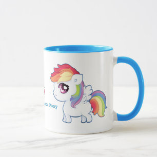 Kawaii rainbow pony - Personalised Mug